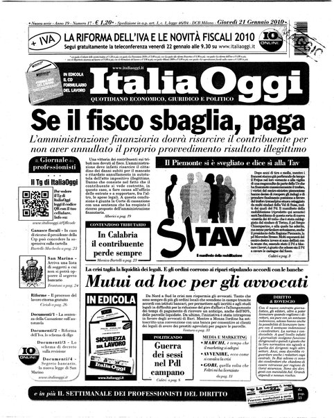 Italia oggi : quotidiano di economia finanza e politica